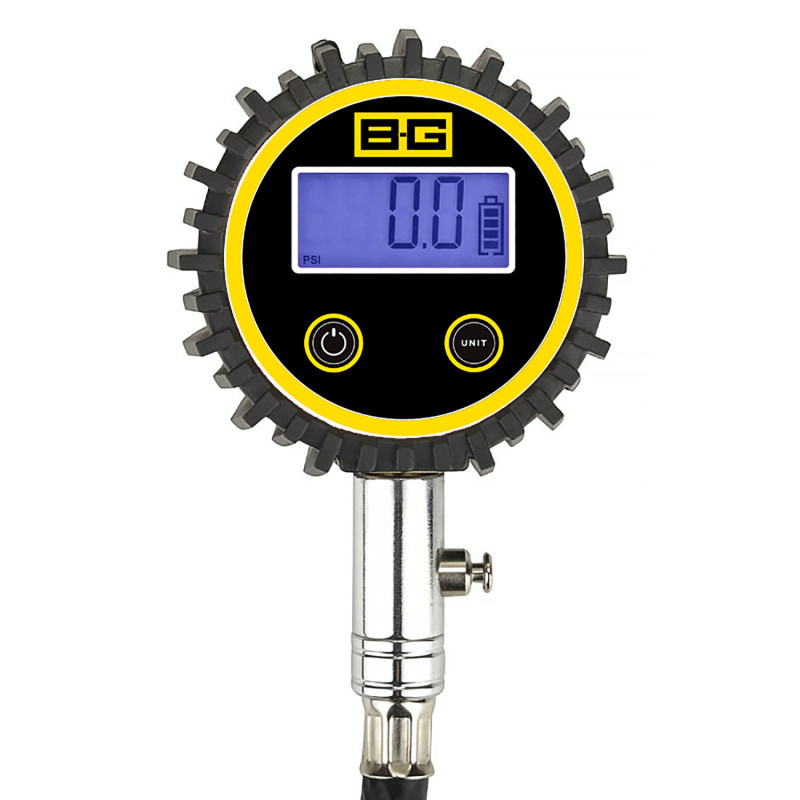 BG Racing 2.5 Inch Digital Tyre Pressure Gauge 060 PSI / 04 BAR